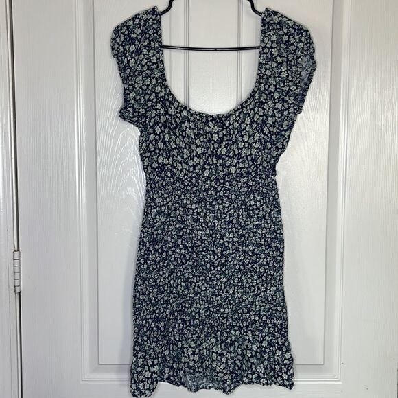 Wild Fable Summer Floral Cottage Dress Blue green size M - Picture 5 of 6